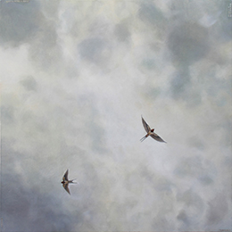 Two Swallows painting